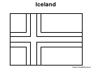 Iceland Flag - Coloring Sheet