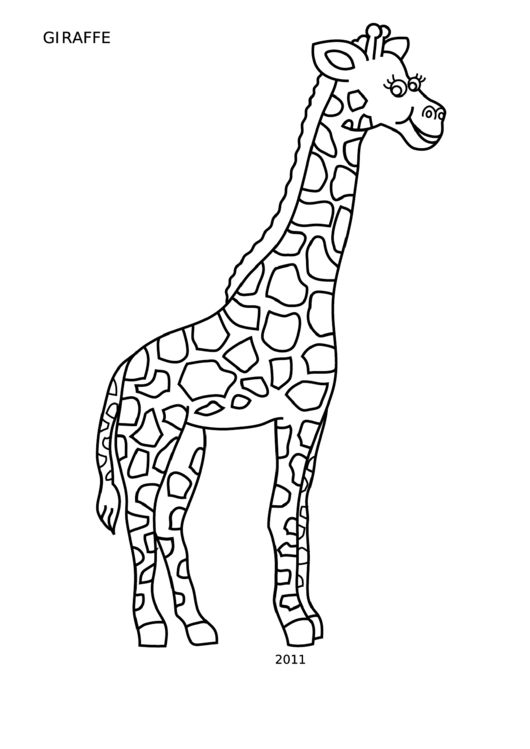 Giraffe-Coloring Sheet Printable pdf