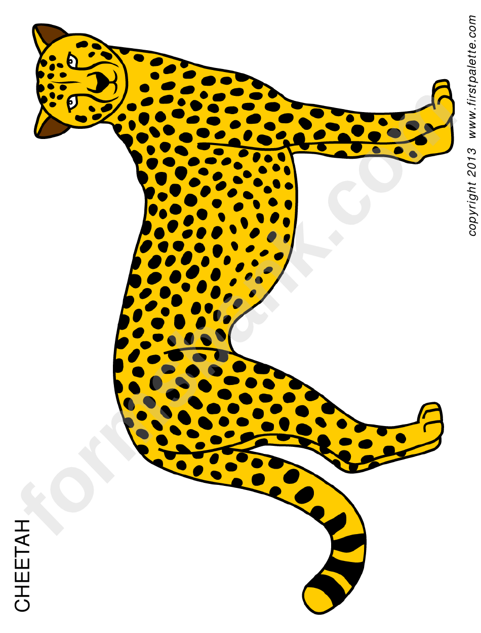 Cheetah-Coloring Sheet