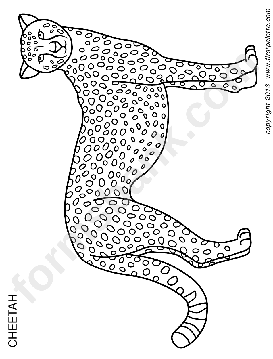 Cheetah-Coloring Sheet