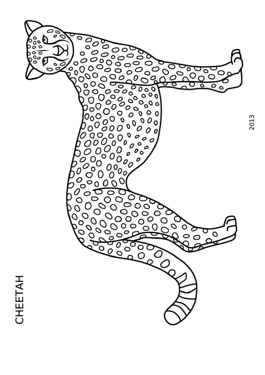 Cheetah-Coloring Sheet Printable pdf