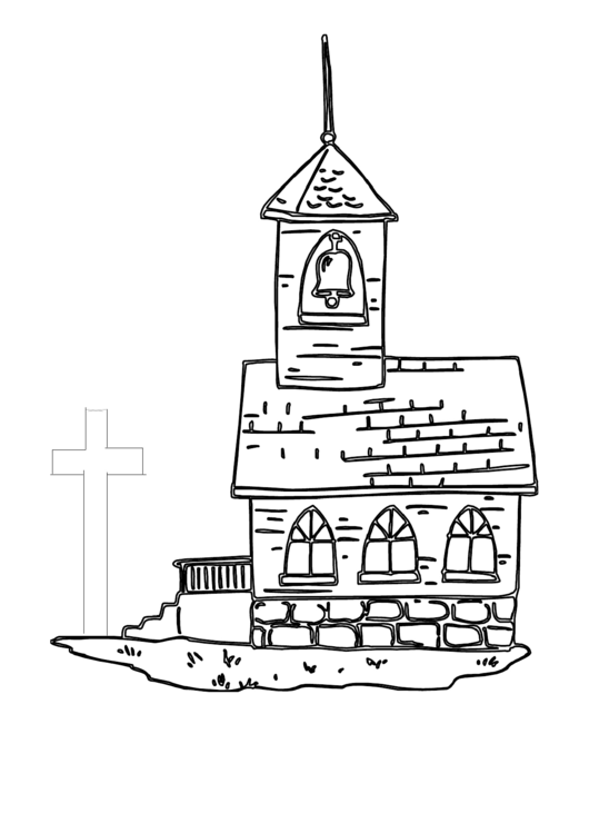 Church-Coloring Sheet Printable pdf