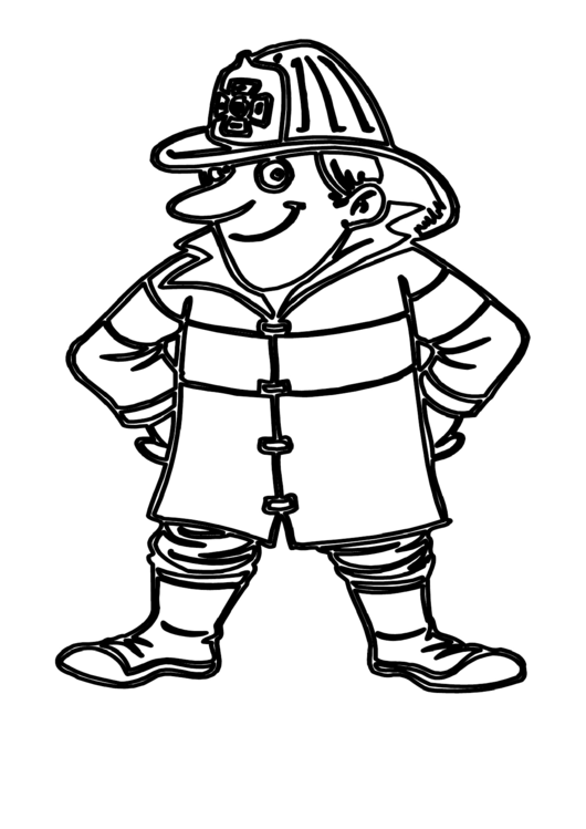 Firefighter-Coloring Sheet printable pdf download