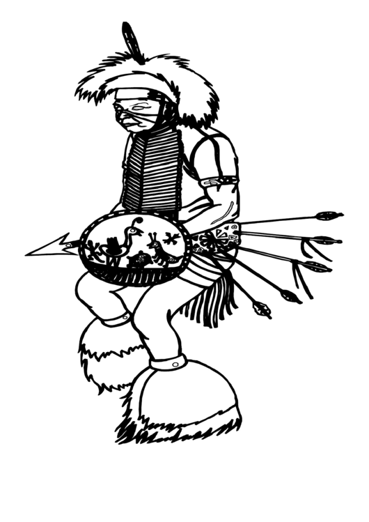 Native Americanr-Coloring Sheet printable pdf download