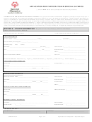 Application For Participation In Special Olympics Form