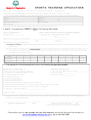 Sports Training Application Form - Special Olympics