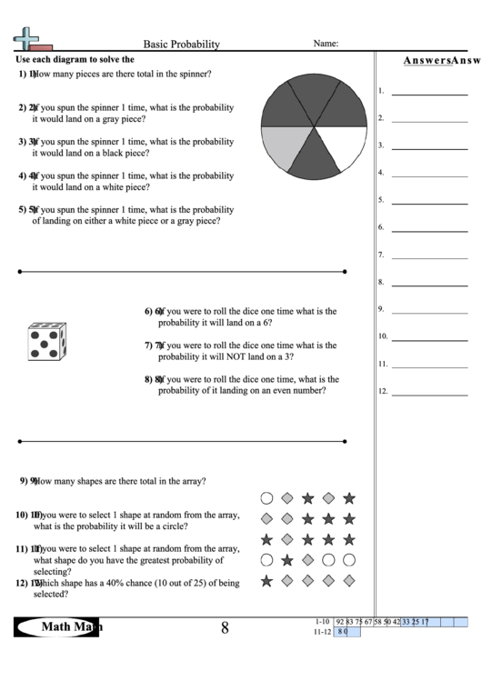 probability review worksheet pdf