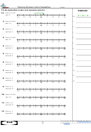 Showing Distance With A Numberline Worksheet
