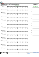 Showing Distance With A Numberline Worksheet Printable pdf