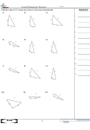 Using Pythagorean Theorem Worksheet Printable pdf