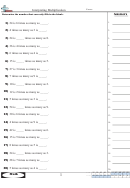 Interpreting Multiplication Worksheet Printable pdf