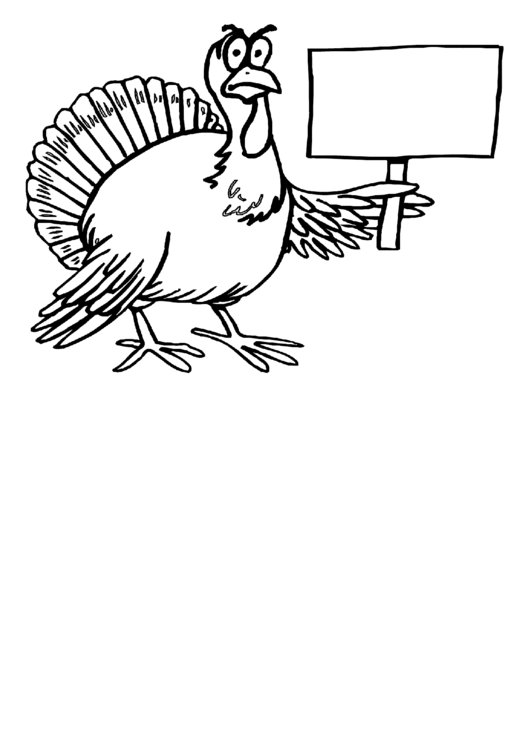 Turkey Coloring Sheet Printable pdf