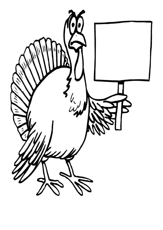 Turkey Coloring Sheet Printable pdf