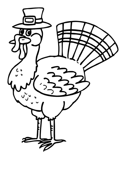 Turkey Coloring Sheet Printable pdf