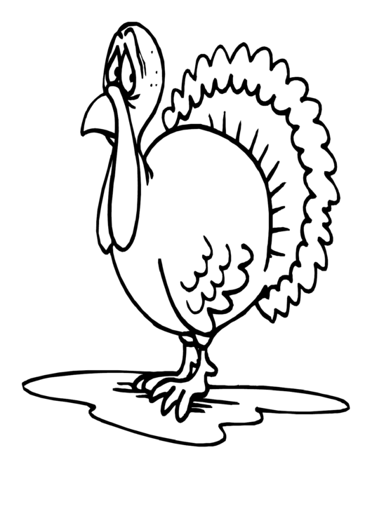 Turkey Coloring Sheet Printable pdf