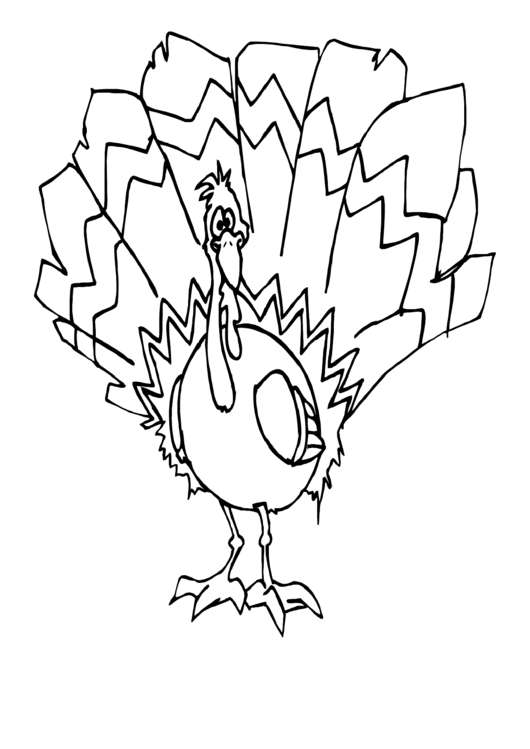 Turkey Coloring Sheet Printable pdf