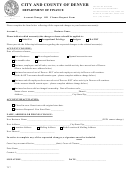 Account Change Or Closure Request Form - Denver Department Of Finance