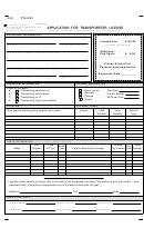 Application For Transporters License Form - Oklahoma Tax Commission