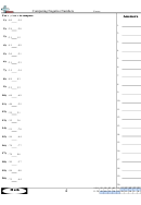 Comparing Negative Numbers Worksheet Printable pdf