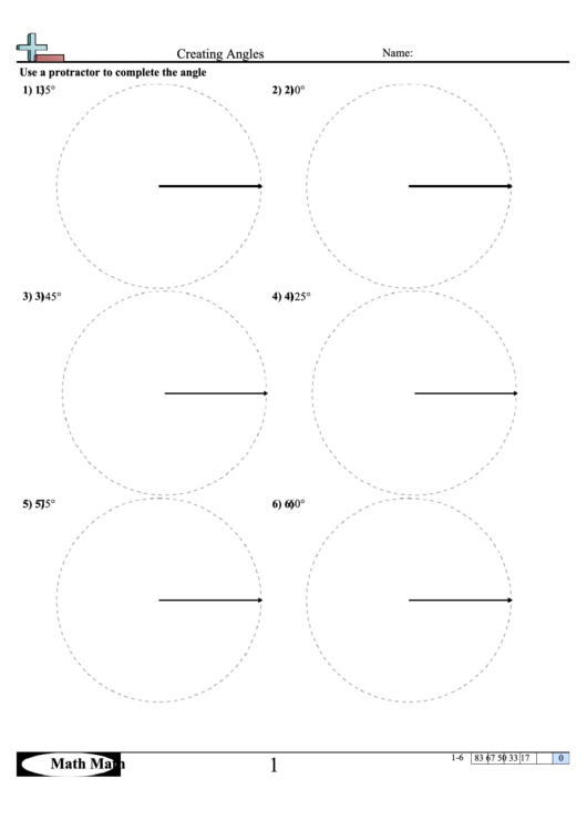 Creating Angles Worksheet Printable pdf