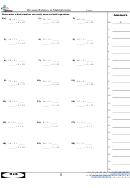 Division Relative To Multiplication Math Worksheet With Answer Key