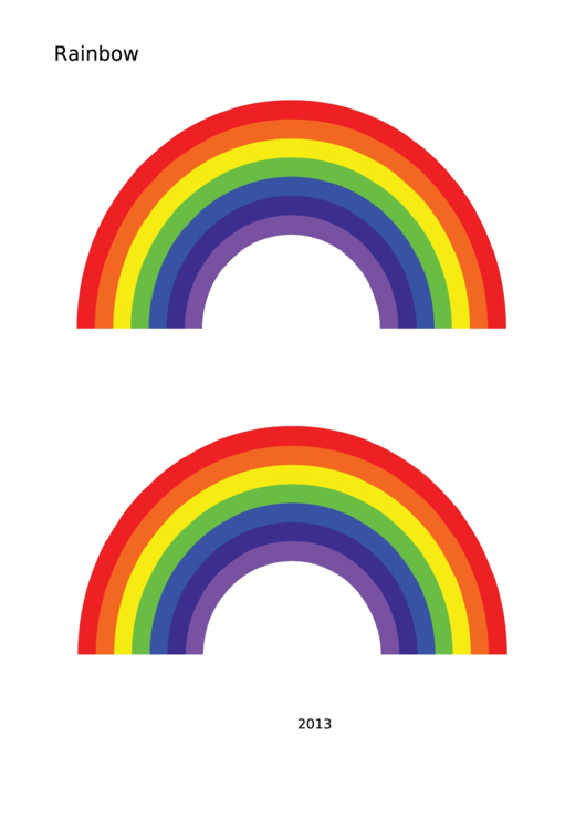 Rainbow Template printable pdf download