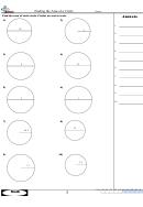 Finding The Area Of A Circle Math Worksheet With Answer Key