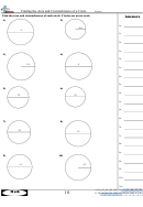 Finding The Area And Circumference Of A Circle Math Worksheet With Answer Key