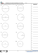 Finding The Area And Circumference Of A Circle Math Worksheet With Answer Key