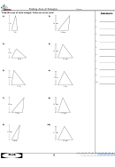 Finding Area Of Triangles Math Worksheet With Answer Key