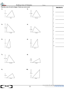 Finding Area Of Triangles Math Worksheet With Answer Key