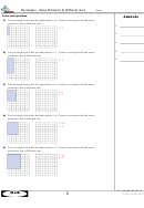 Rectangles - Same Perimeter & Different Area Math Worksheet With Answer Key