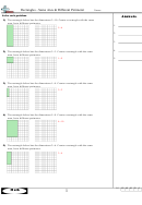 Rectangles - Same Area & Different Perimeter Math Worksheet With Answer Key
