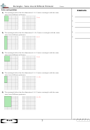 Rectangles - Same Area & Different Perimeter Math Worksheet With Answer Key