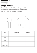 Shape Picture - Challenge Math Worksheet With Answer Key