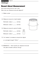 Round About Measurement - Challenge Math Worksheet With Answer Key