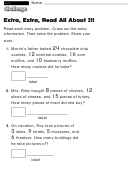 Extra, Extra, Read All About It! - Challenge Math Worksheet With Answer Key