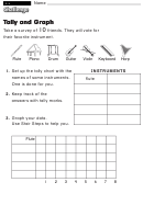 Tally And Graph - Challenge Math Worksheet With Answer Key