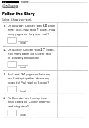 Follow The Story - Challenge Math Worksheet With Answer Key