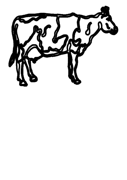 Coloring Sheet - Cow printable pdf download