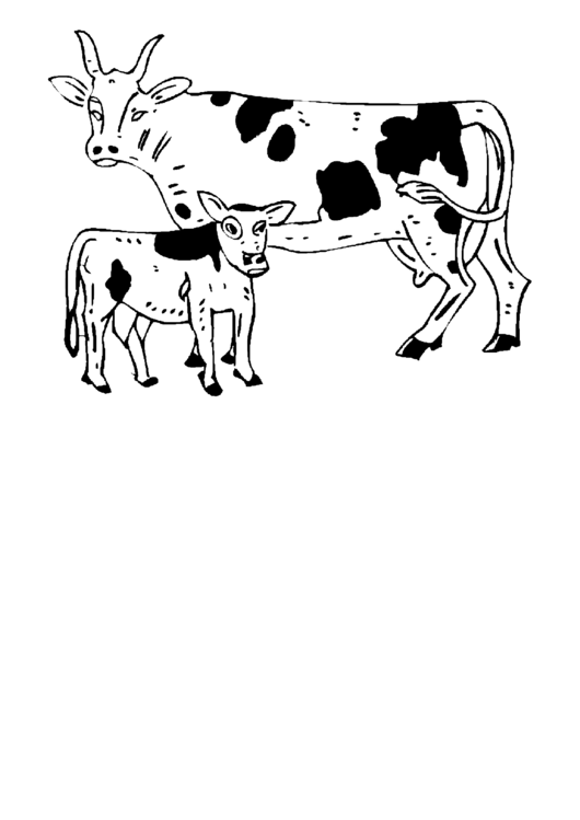 Coloring Sheet - Cow Printable pdf