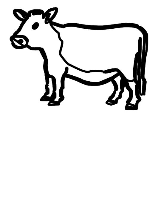 Coloring Sheet - Cow printable pdf download