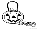Halloween Candy Coloring Sheet