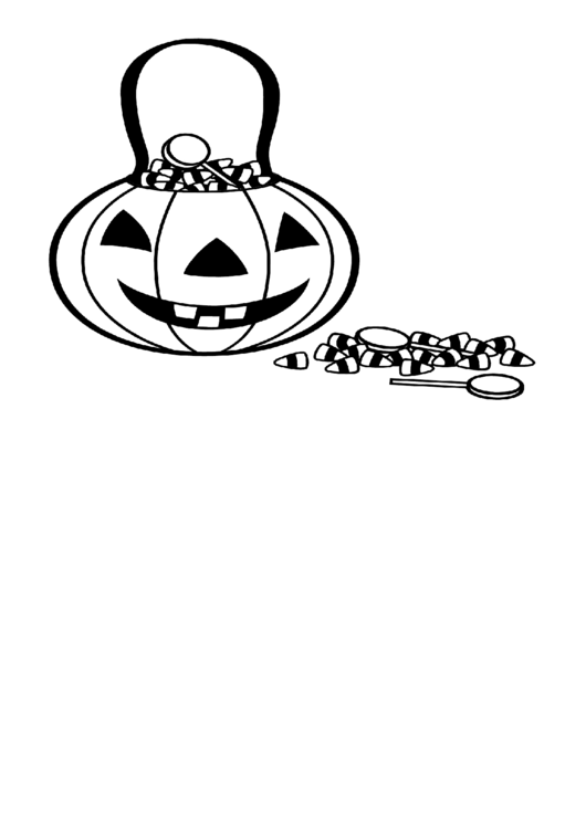 Halloween Candy Coloring Sheet Printable pdf