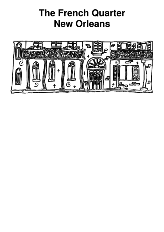 Coloring Sheet - French House Printable pdf