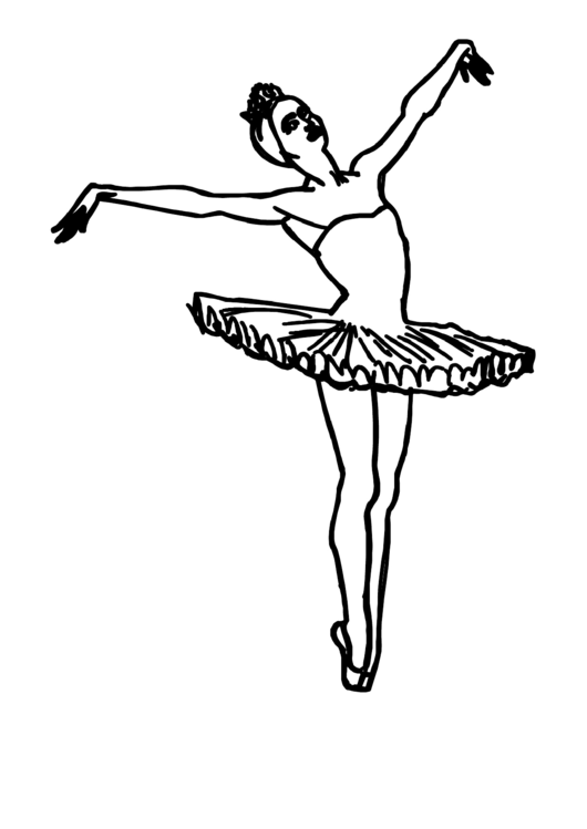 Coloring Sheet - Ballerina Printable pdf
