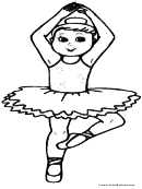 Coloring Sheet - Dancing Ballerina