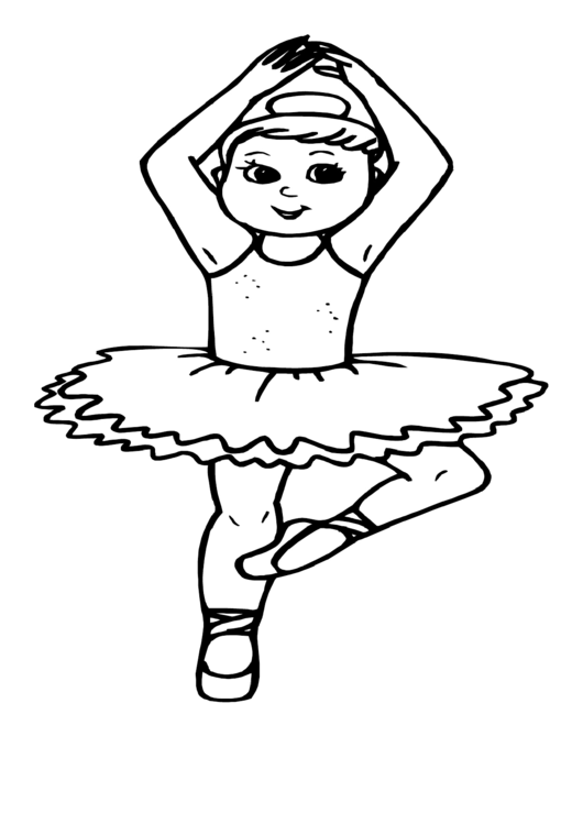 Coloring Sheet - Dancing Ballerina Printable pdf