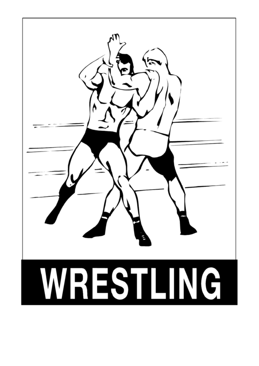 Coloring Sheet - Wrestling Printable pdf