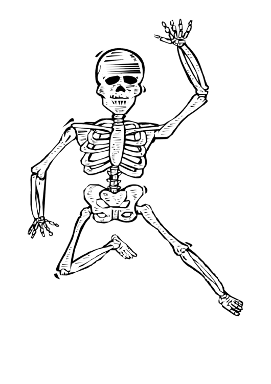 Coloring Sheet - Skeleton Printable pdf
